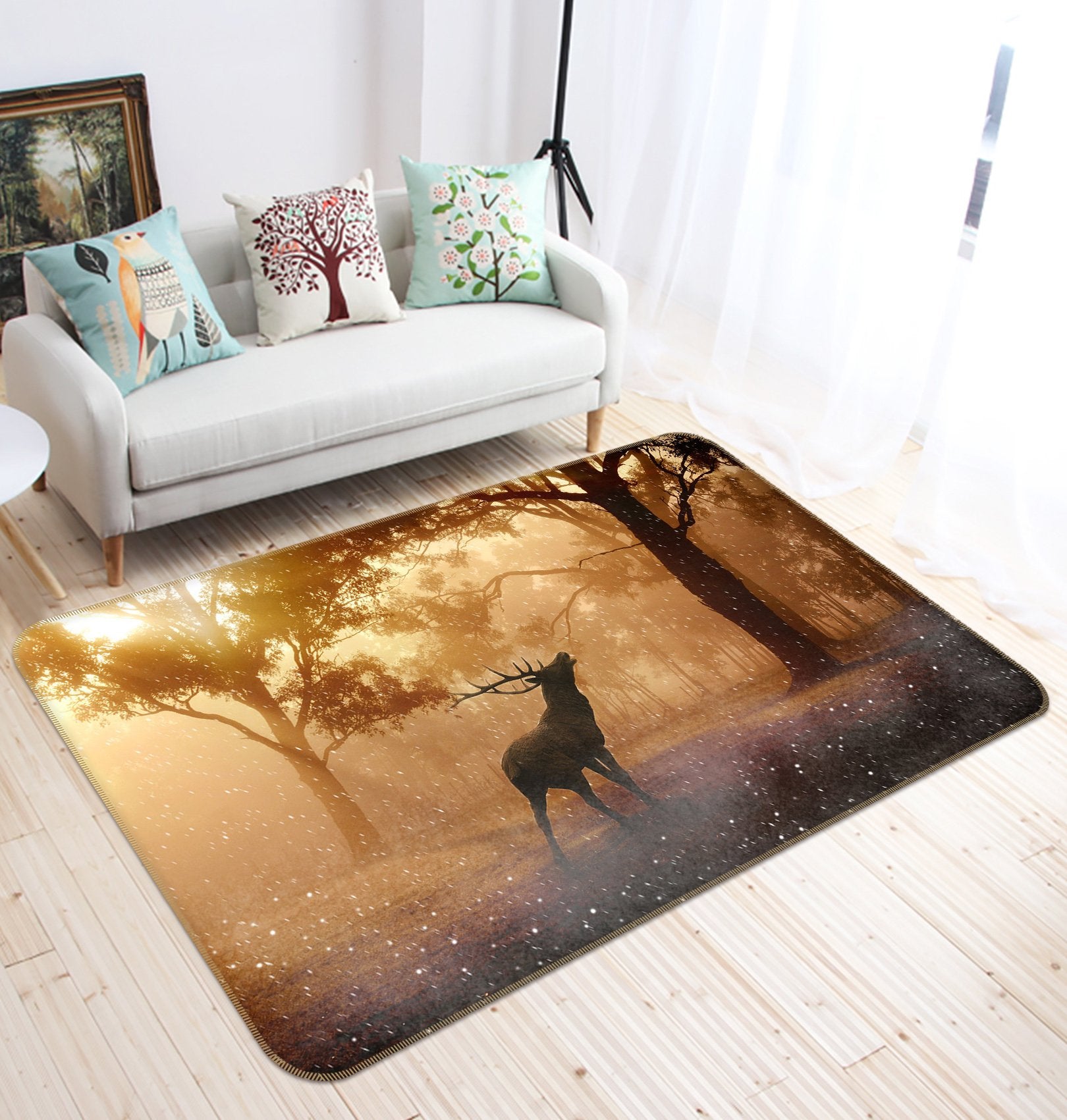 3D Forest Deer 591 Animal Non Slip Rug Mat Mat AJ Creativity Home 