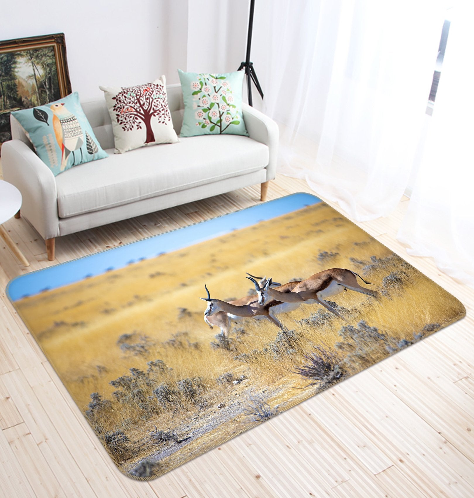 3D Antelope Shadow 631 Animal Non Slip Rug Mat Mat AJ Creativity Home 