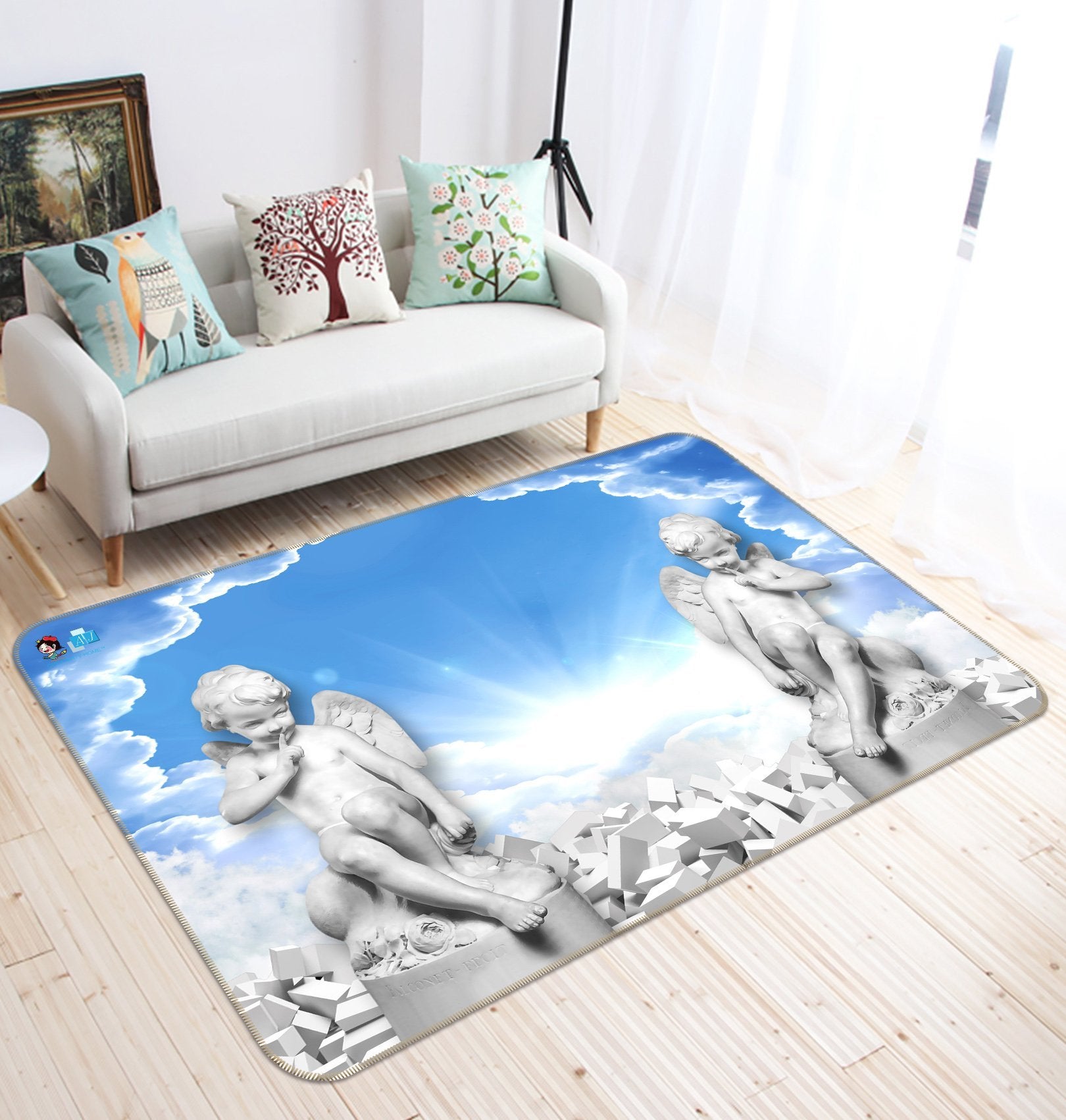 3D Carving Angel 560 Non Slip Rug Mat Mat AJ Creativity Home 