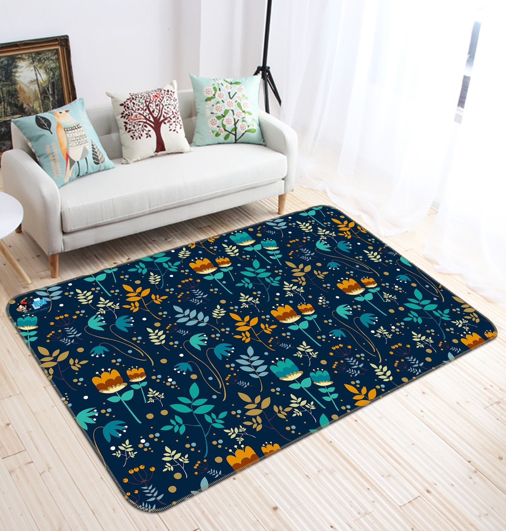 3D Flower Pattern 002 Non Slip Rug Mat Mat AJ Creativity Home 
