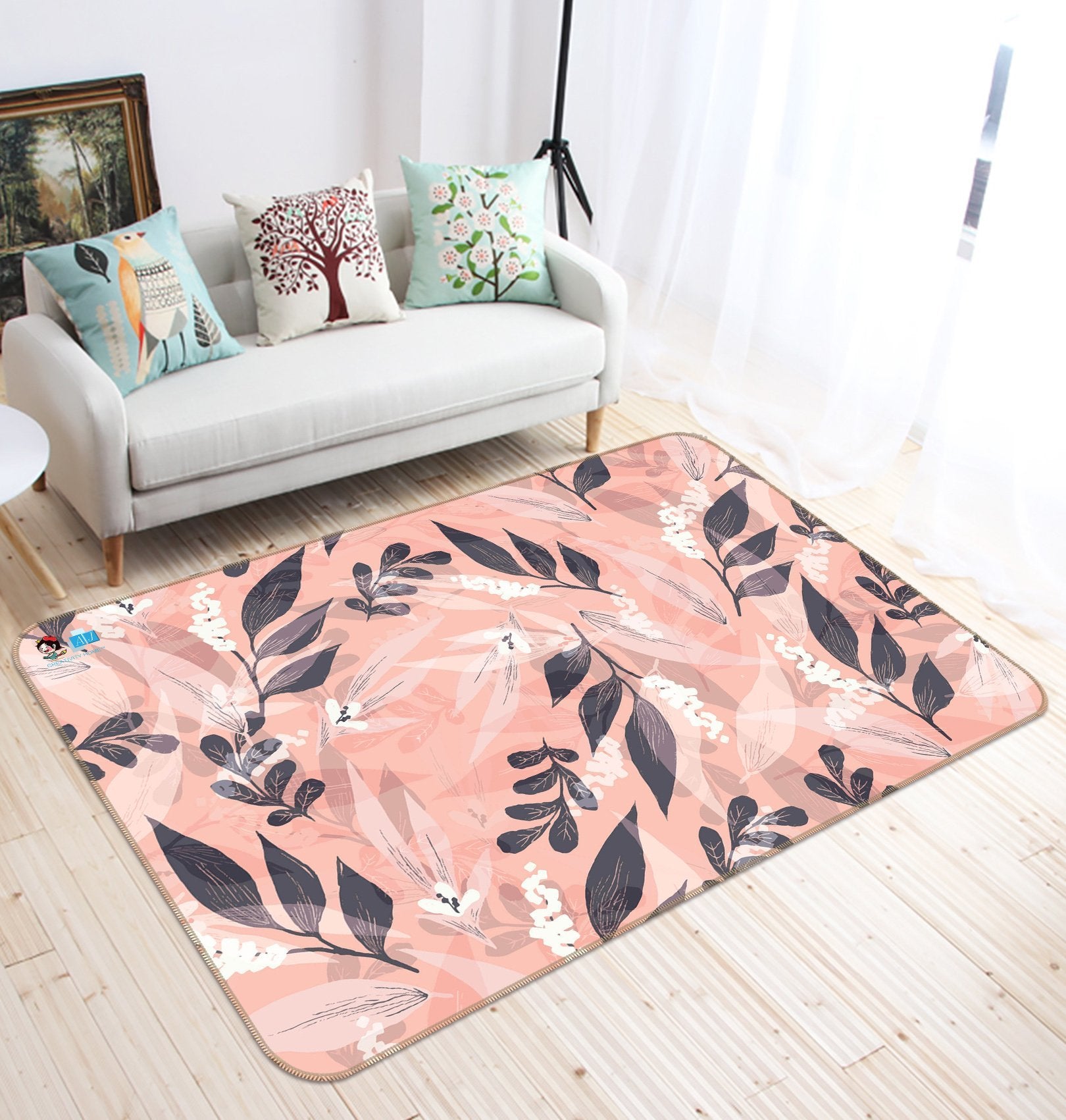 3D Leaves Falling 017 Non Slip Rug Mat Mat AJ Creativity Home 