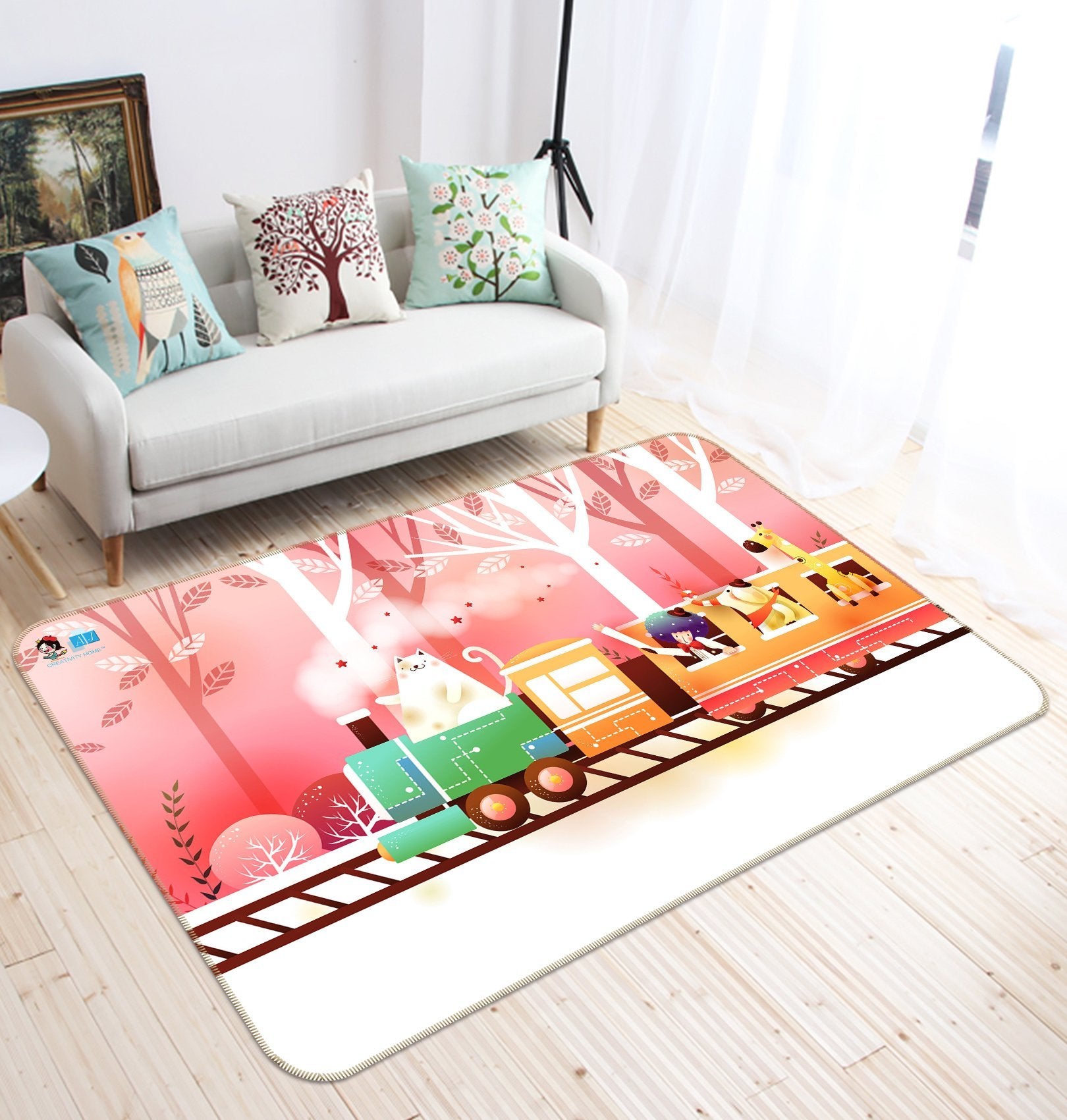 3D Cartoon Train 537 Non Slip Rug Mat Mat AJ Creativity Home 