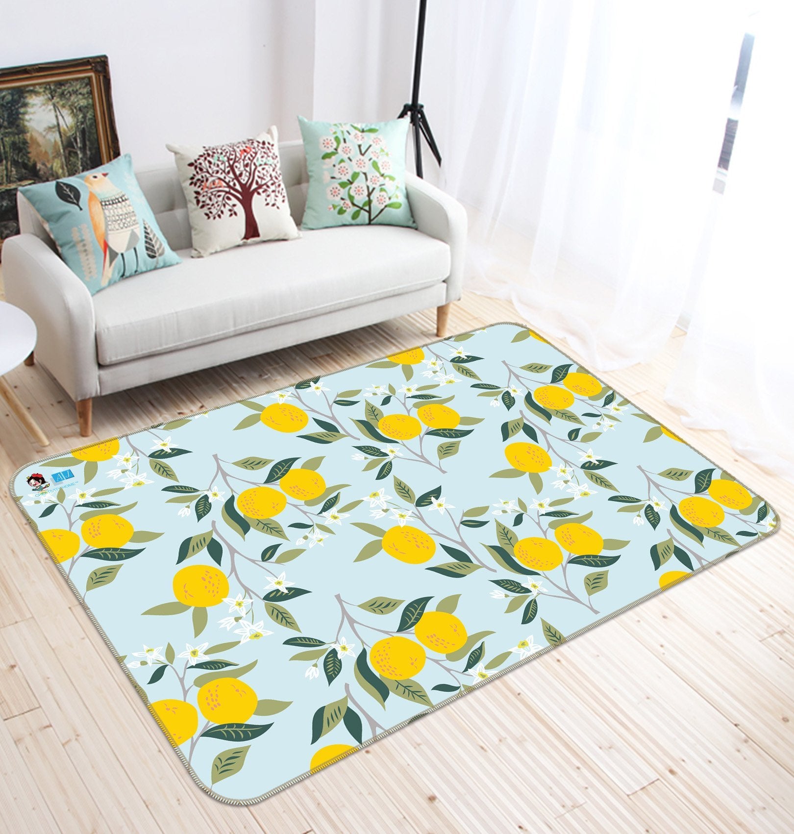 3D Fruit Leaves 144 Non Slip Rug Mat Mat AJ Creativity Home 