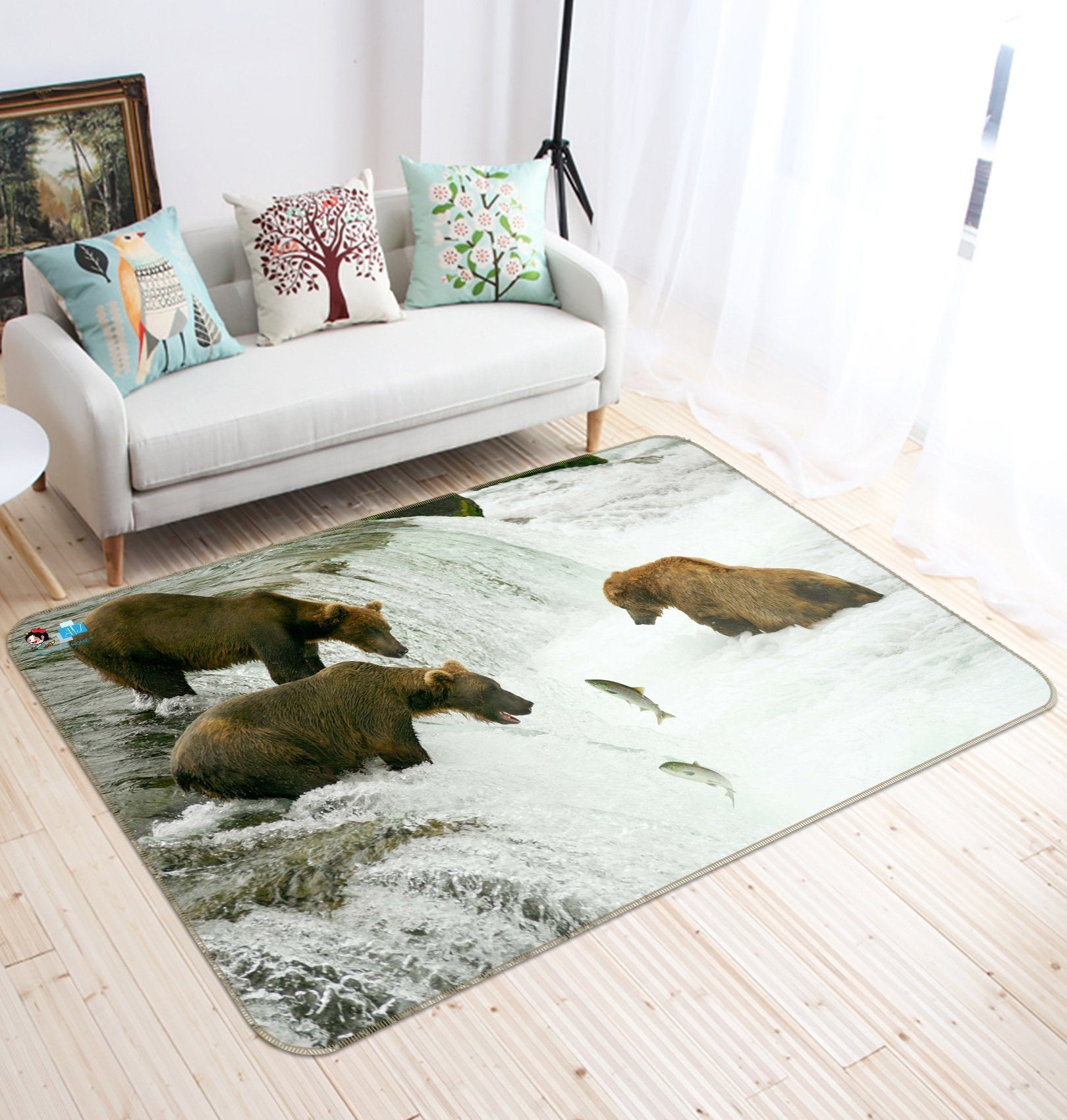 3D Foraging Bears 278 Non Slip Rug Mat Mat AJ Creativity Home 