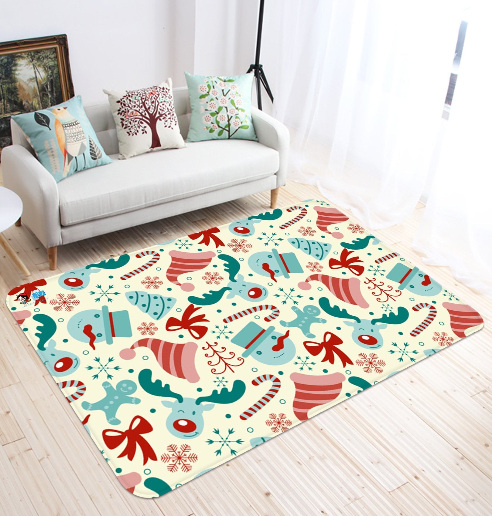 3D Cartoon Red Hat 008 Non Slip Rug Mat Mat AJ Creativity Home 