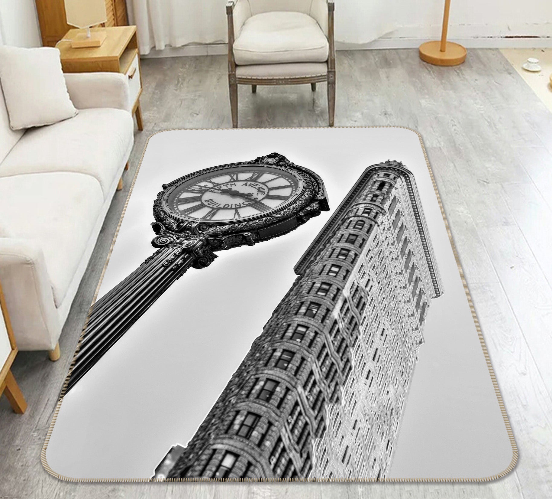 3D Time Building 182 Assaf Frank Rug Non Slip Rug Mat