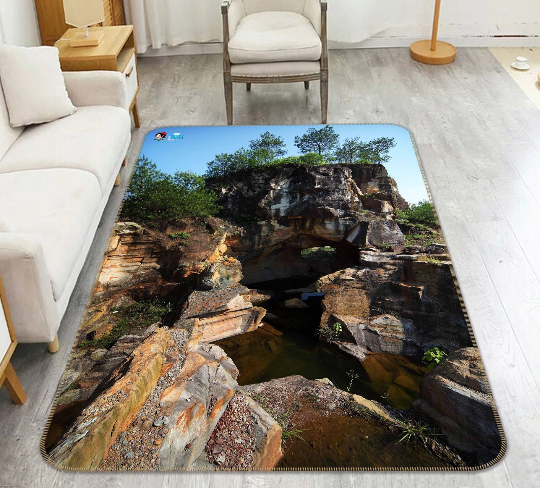 3D Dangerous Stone 050 Non Slip Rug Mat Mat AJ Creativity Home 