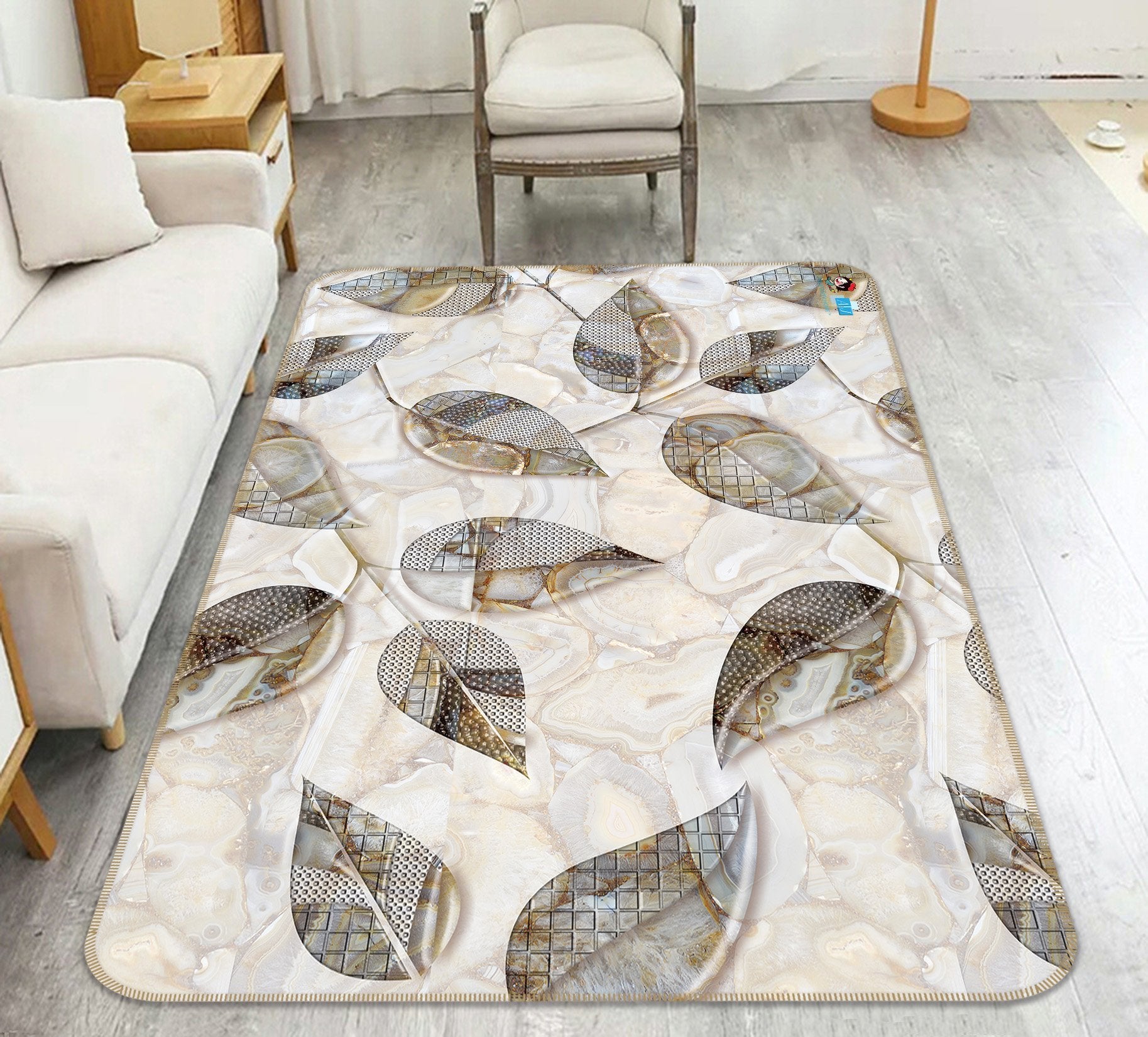 3D Leaf Shape Pattern 48 Non Slip Rug Mat Mat AJ Creativity Home 