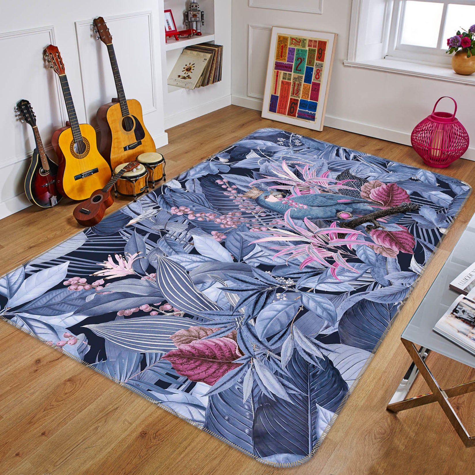 3D Night Forest 1004 Andrea haase Rug Non Slip Rug Mat