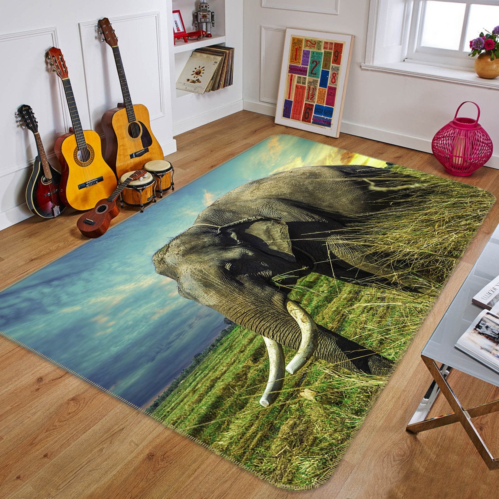 3D Forest Elephant 573 Animal Non Slip Rug Mat Mat AJ Creativity Home 