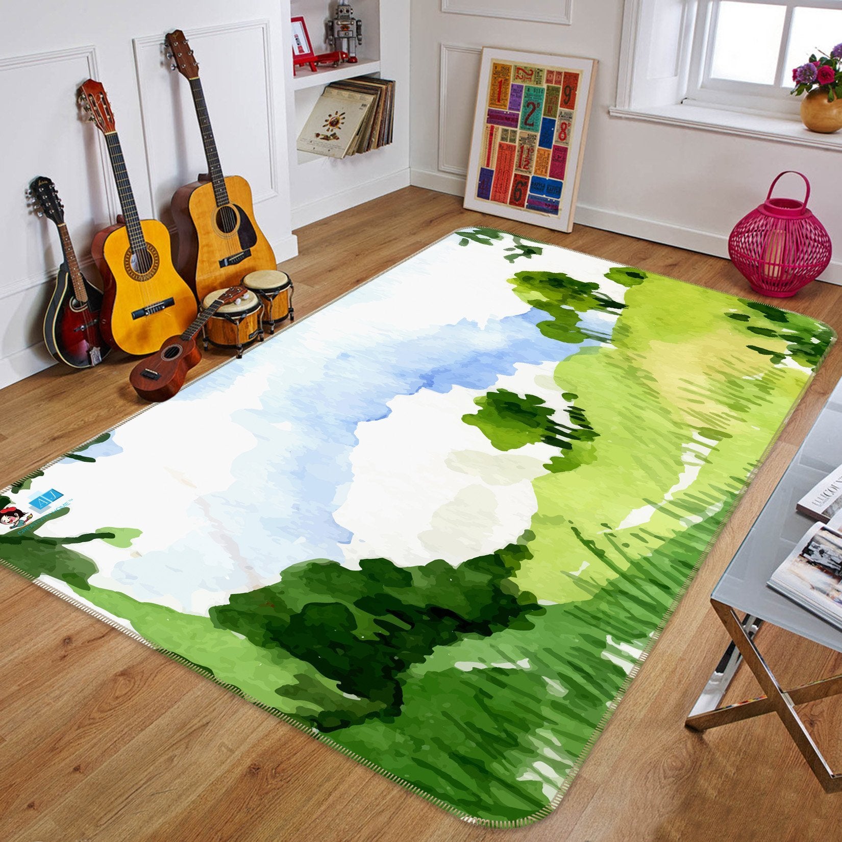 3D Painting Hillside 300 Non Slip Rug Mat Mat AJ Creativity Home 