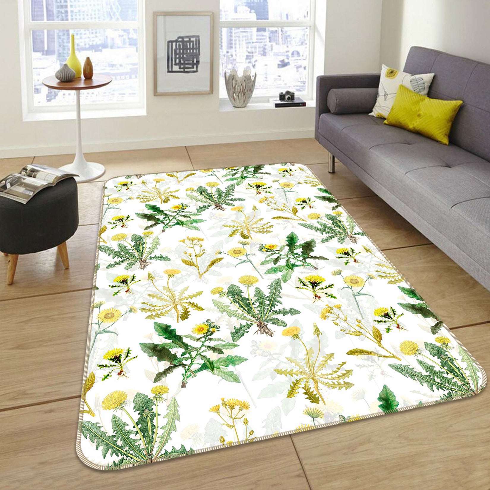 3D Chrysanthemum 170 Uta Naumann Rug Non Slip Rug Mat