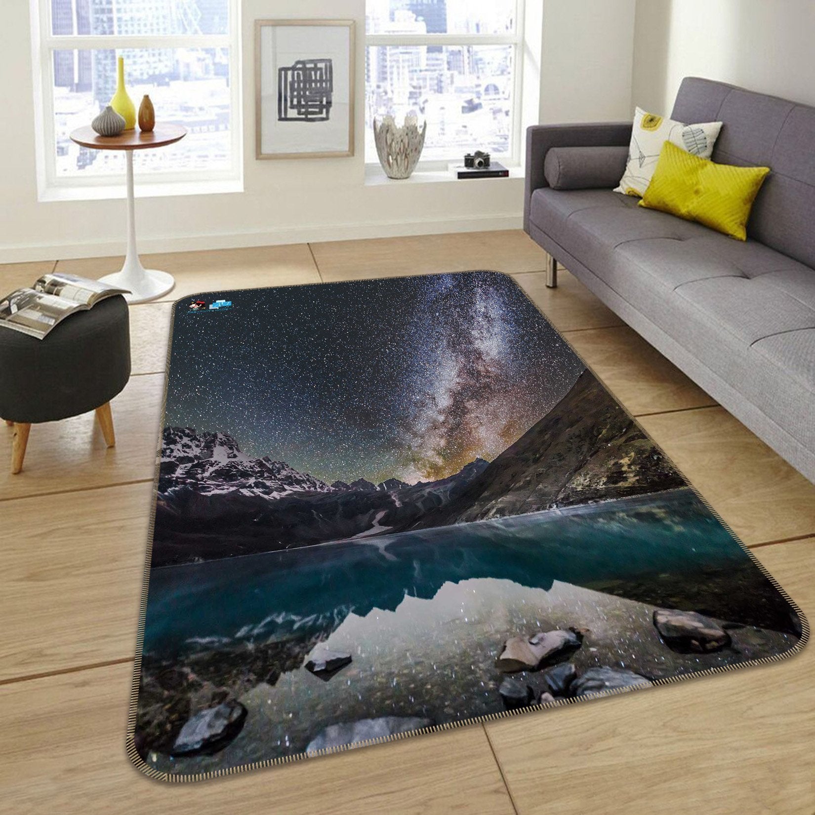 3D Lake Stars Sky 209 Non Slip Rug Mat Mat AJ Creativity Home 