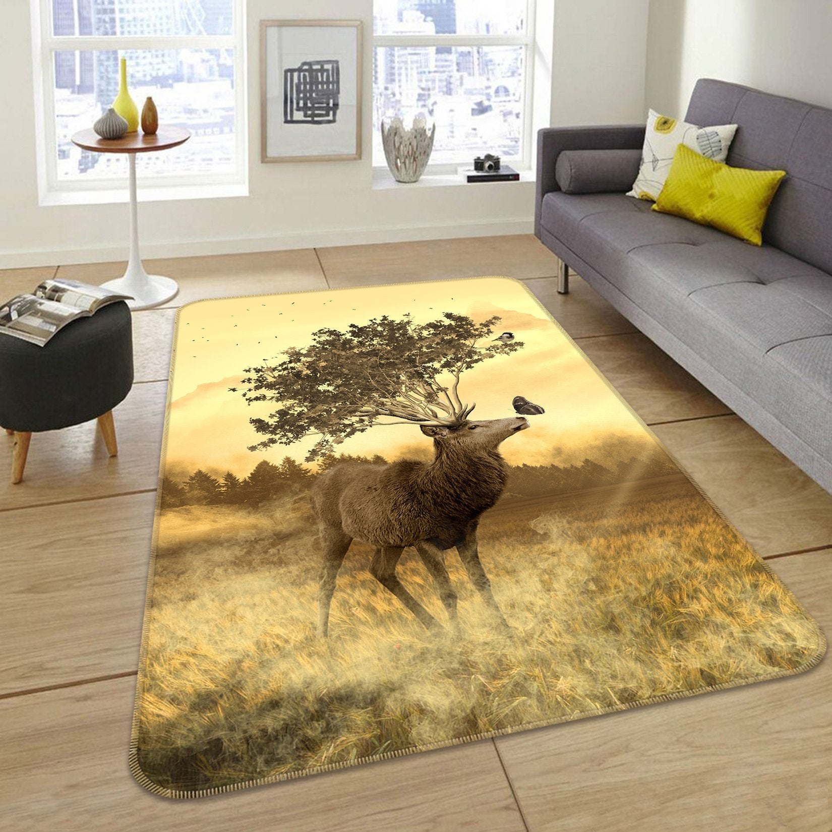 3D Antelope Forest 656 Animal Non Slip Rug Mat Mat AJ Creativity Home 