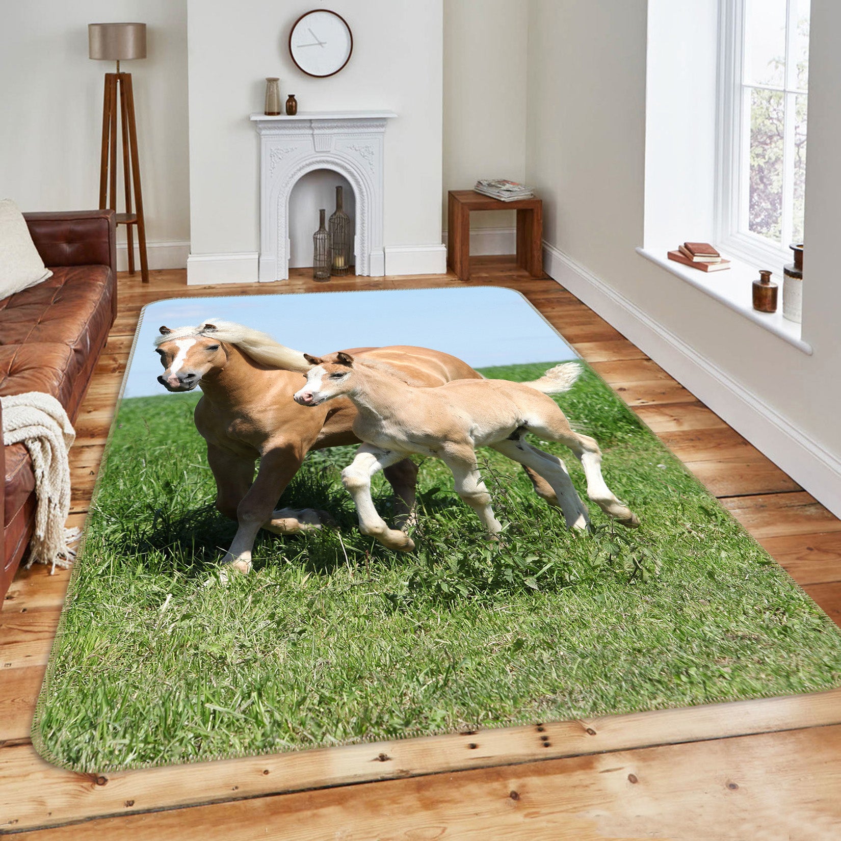 3D Lawn Horse 167 Animal Non Slip Rug Mat