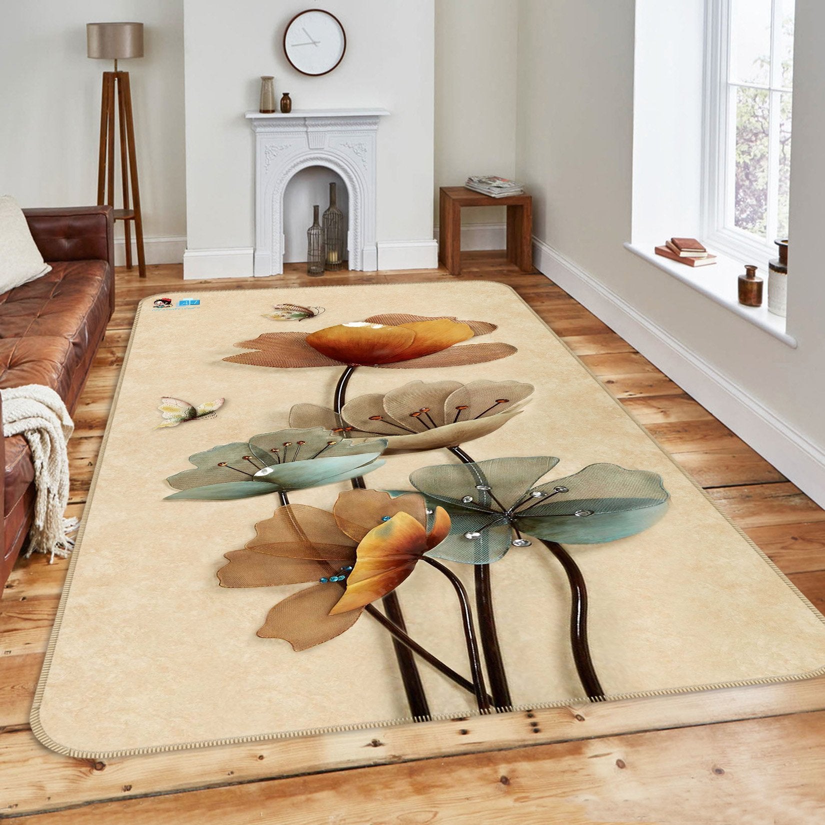 3D Flowers Artwork 205 Non Slip Rug Mat Mat AJ Creativity Home 