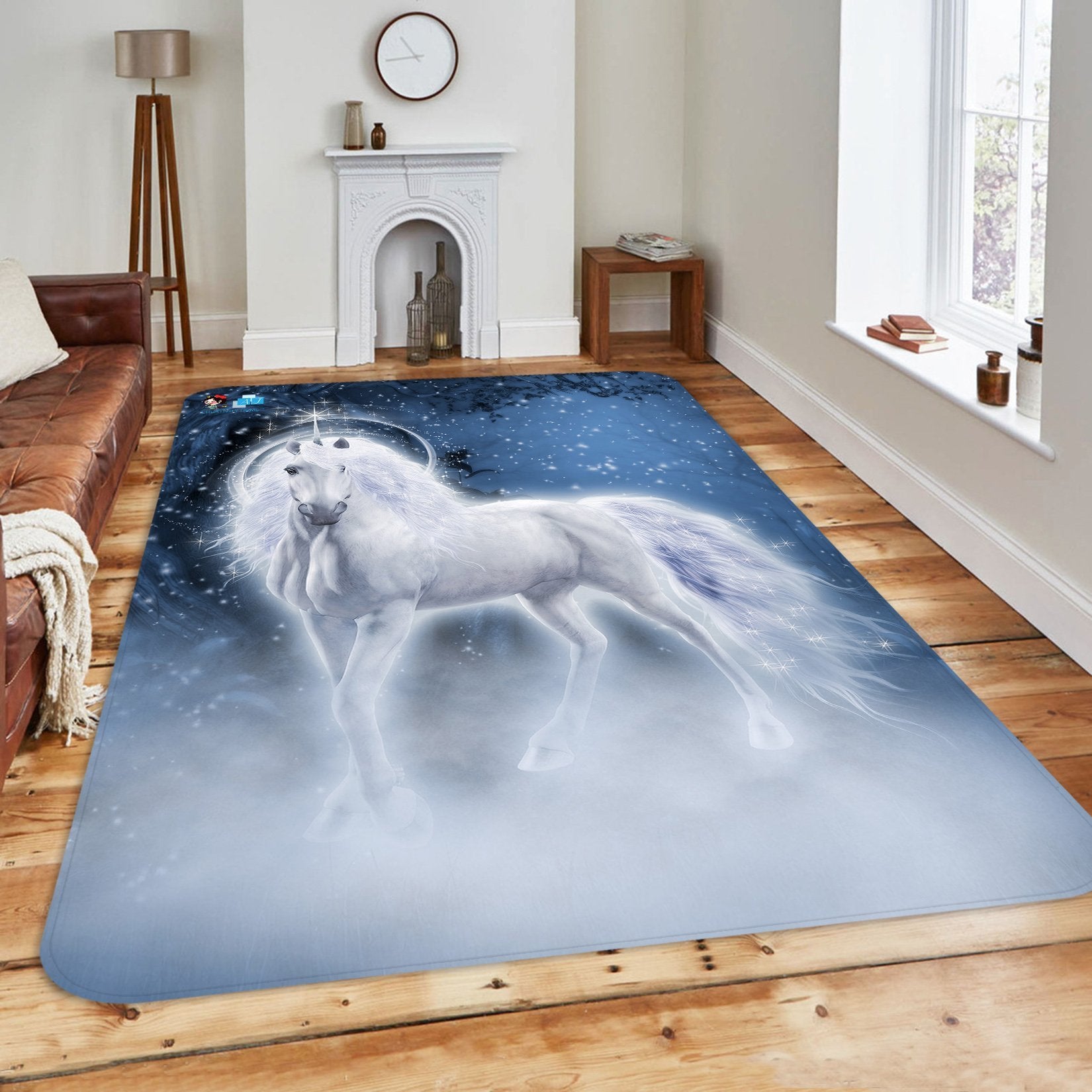3D Aperture Stars Unicorn 93 Non Slip Rug Mat Mat AJ Creativity Home 