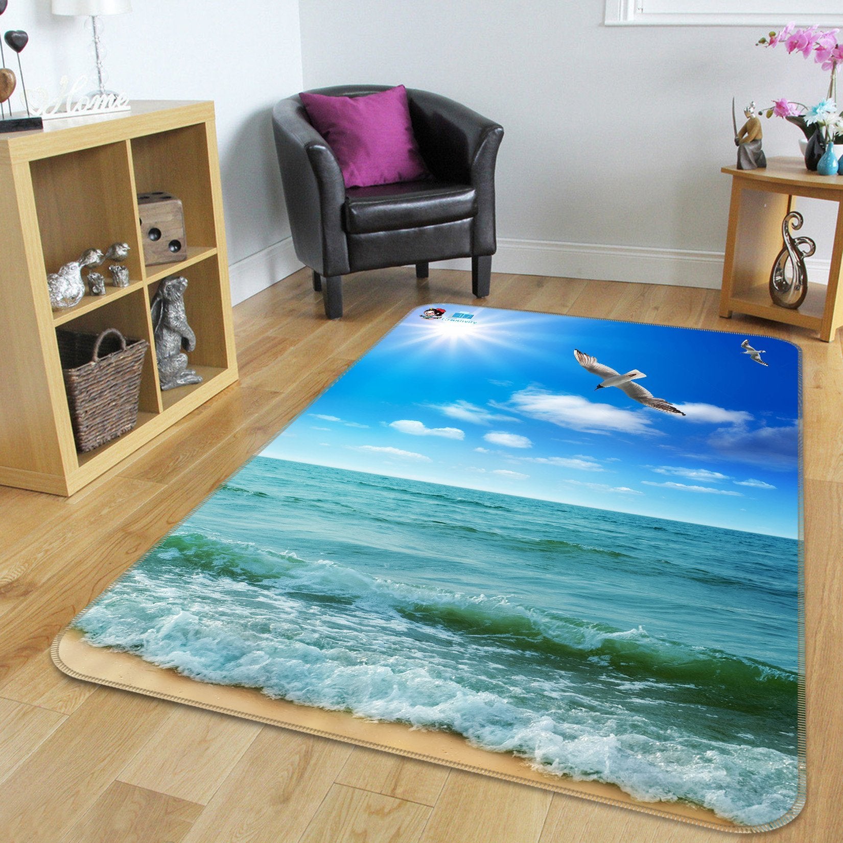 3D Blue Sea Seagulls 191 Non Slip Rug Mat Mat AJ Creativity Home 