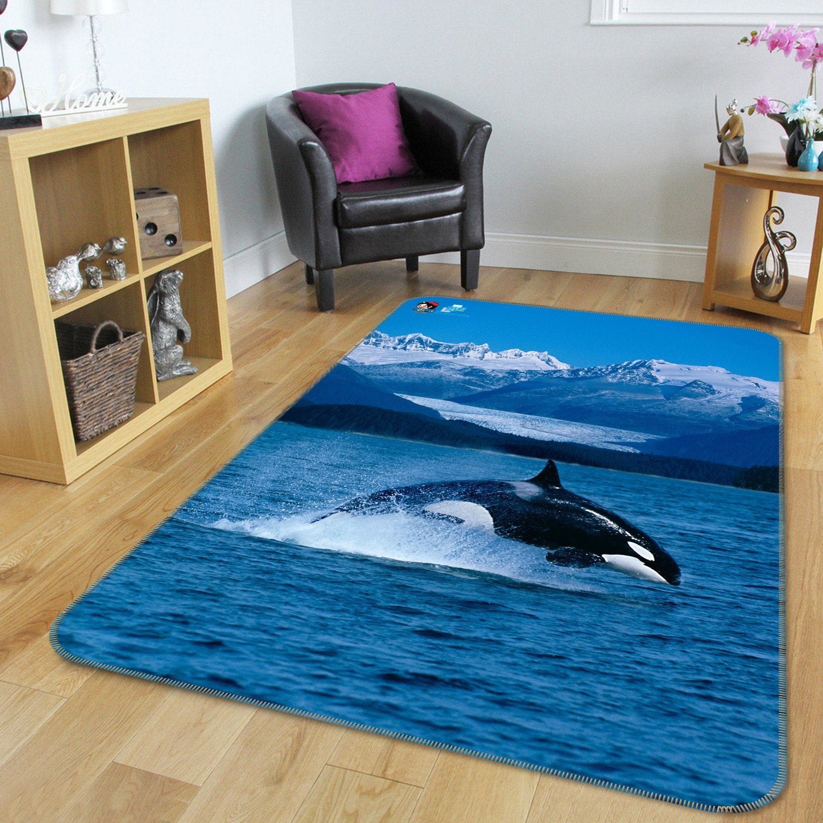3D Mountain Sea Dolphin 219 Non Slip Rug Mat Mat AJ Creativity Home 
