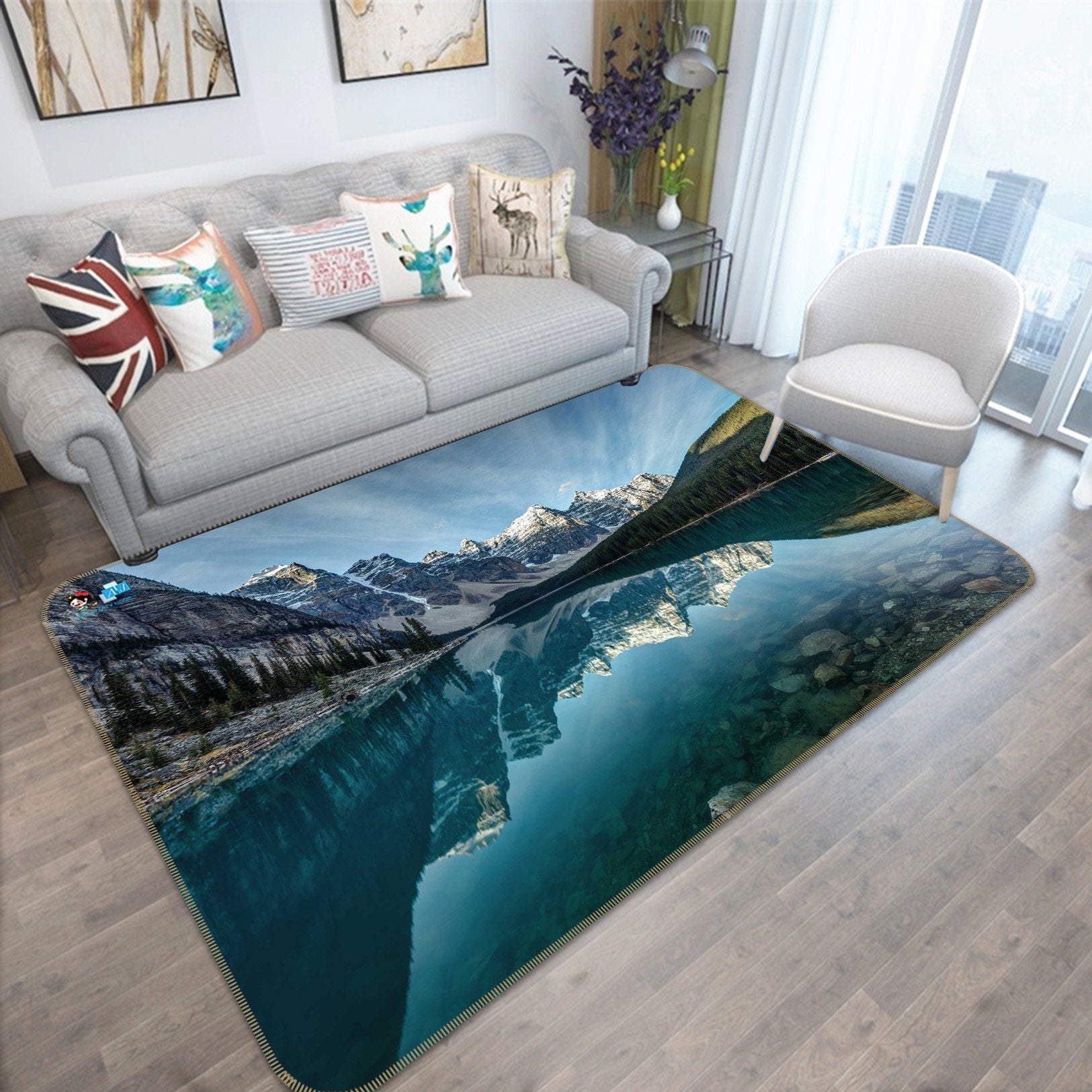3D Clear Lake 213 Non Slip Rug Mat Mat AJ Creativity Home 