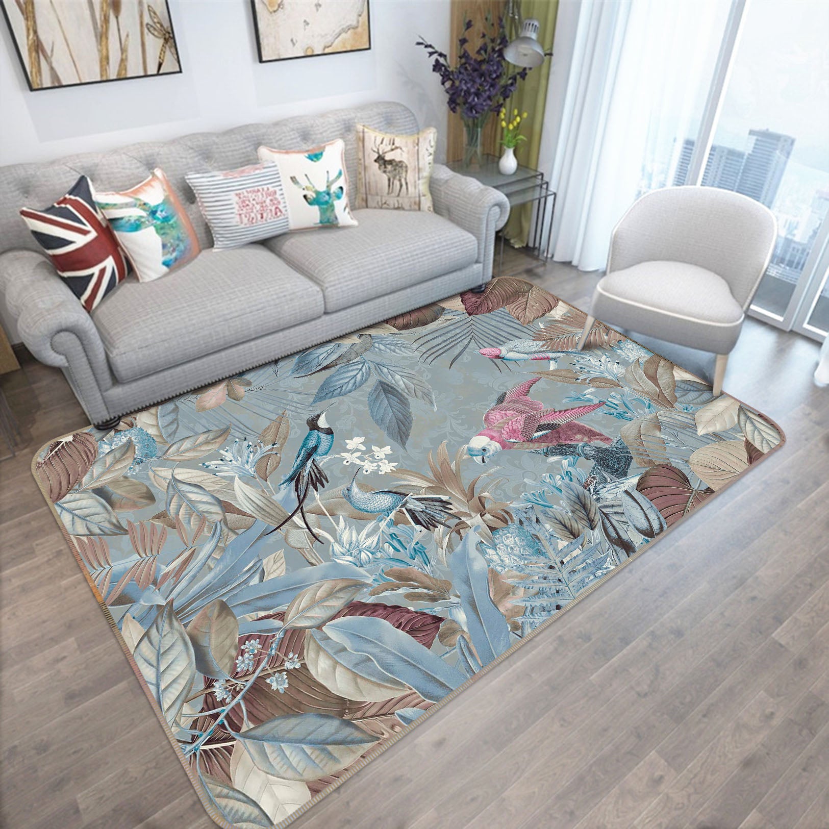 3D Bird Singing 1022 Andrea haase Rug Non Slip Rug Mat