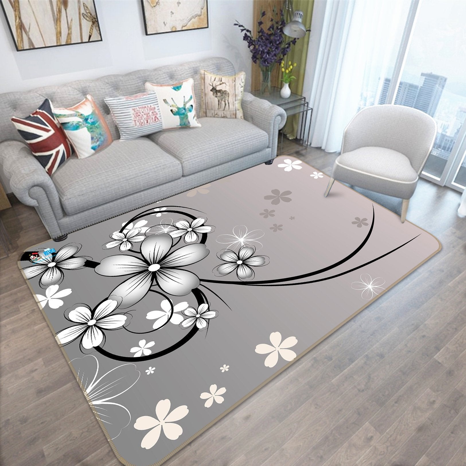 3D Dancing Flowers 157 Non Slip Rug Mat Mat AJ Creativity Home 