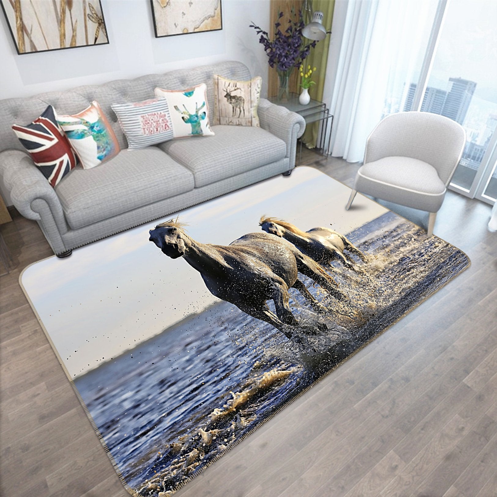 3D Sea Horse 593 Animal Non Slip Rug Mat Mat AJ Creativity Home 