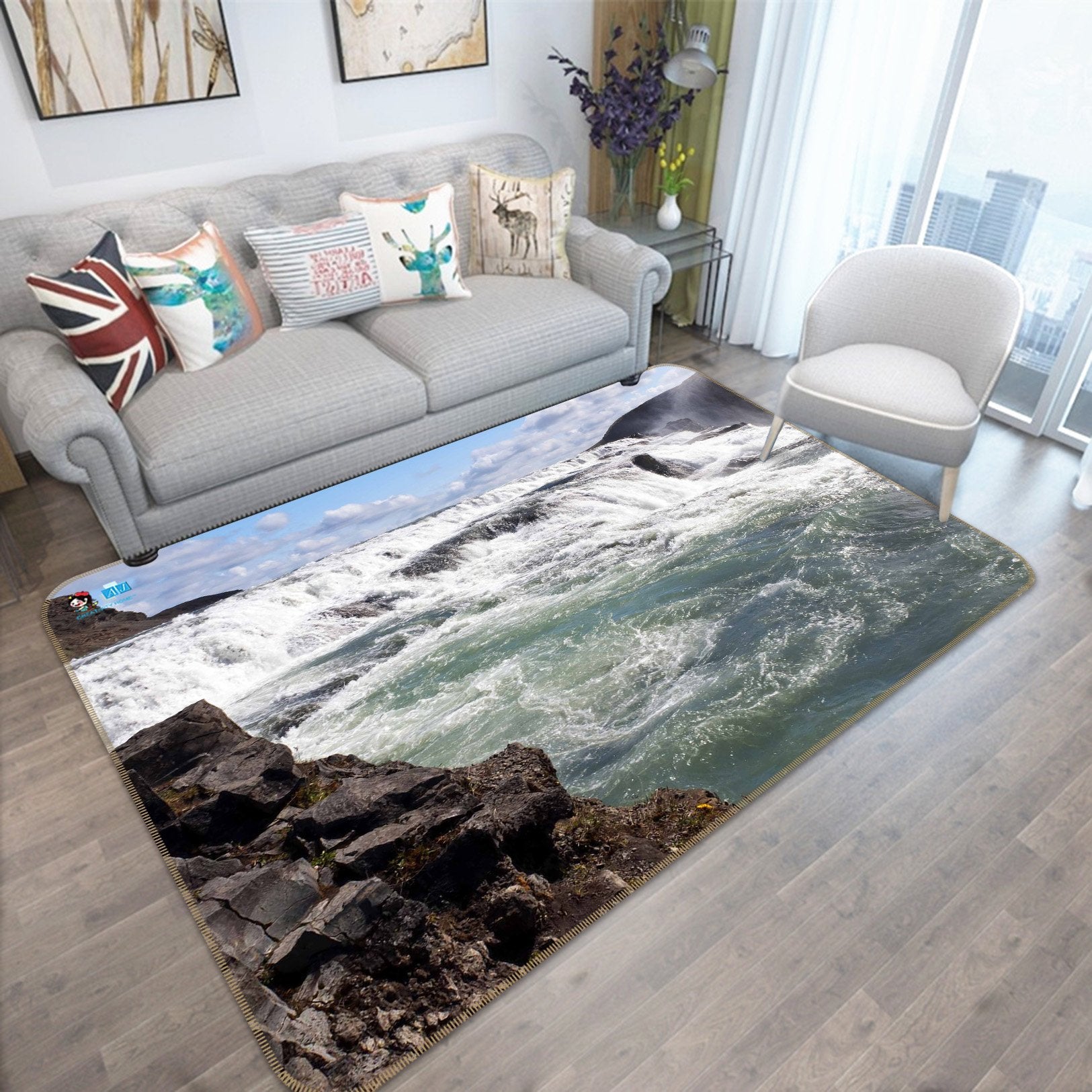 3D Pentium River 204 Non Slip Rug Mat Mat AJ Creativity Home 