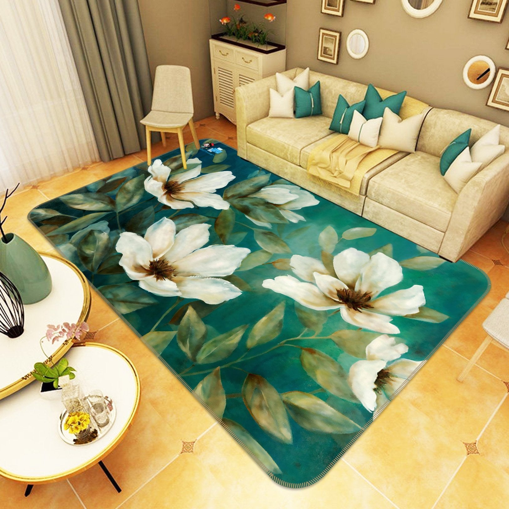 3D Vintage Flower 625 Non Slip Rug Mat Mat AJ Creativity Home 