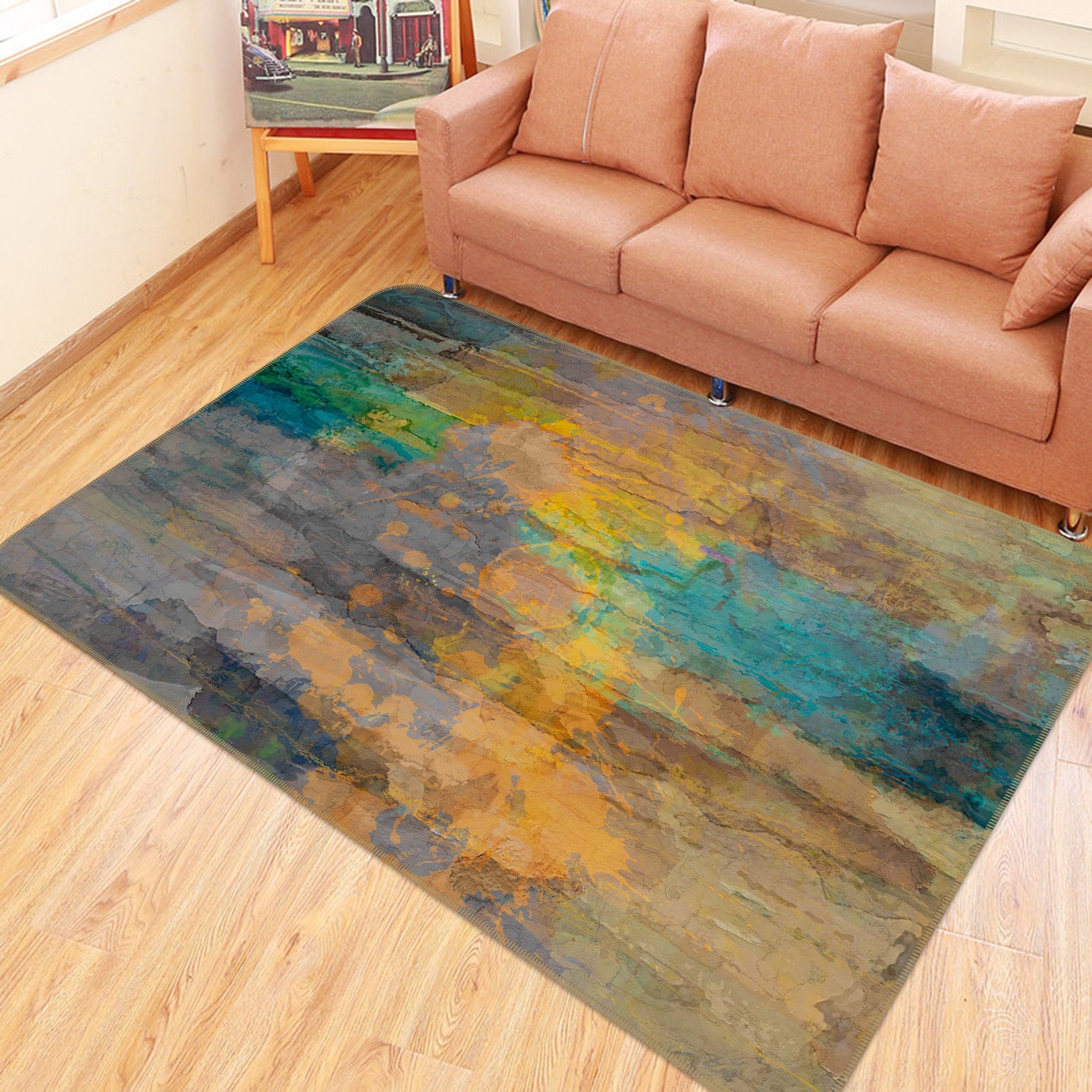 3D Graffiti 125 Michael Tienhaara Rug Non Slip Rug Mat