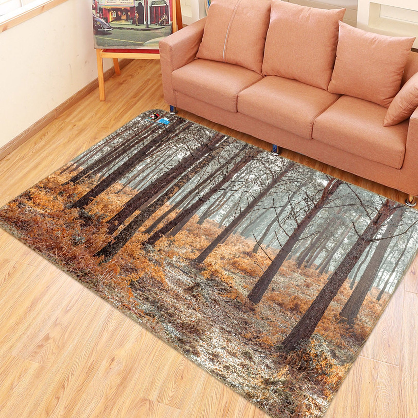 3D Trunk Grass 6760 Assaf Frank Rug Non Slip Rug Mat