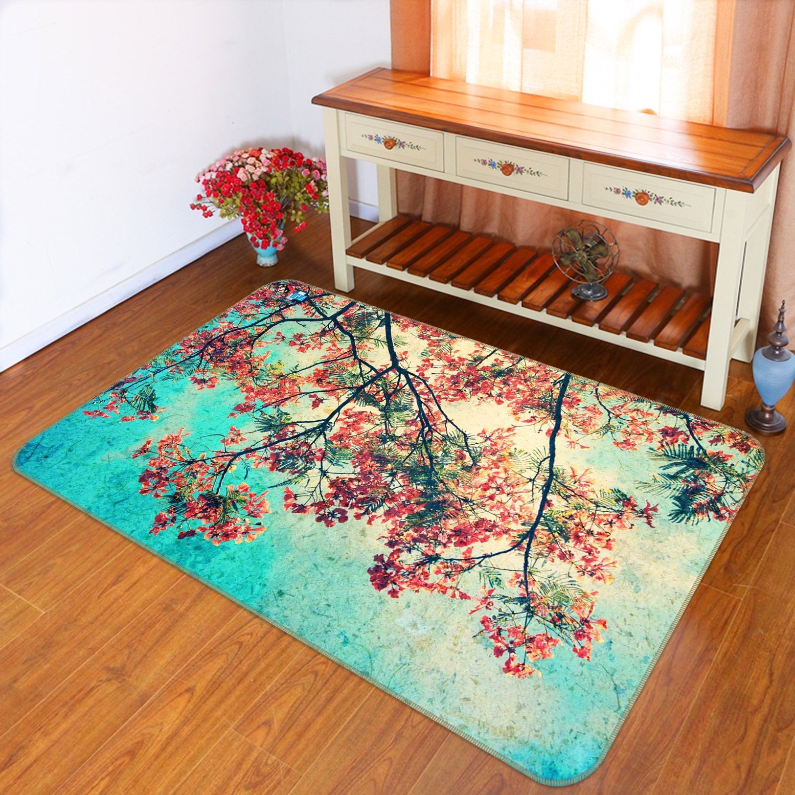 3D Gorgeous Flowers 177 Non Slip Rug Mat Mat AJ Creativity Home 