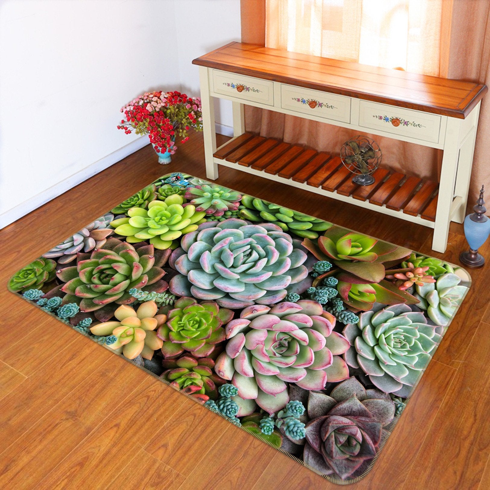 3D Big Succulents 176 Non Slip Rug Mat Mat AJ Creativity Home 