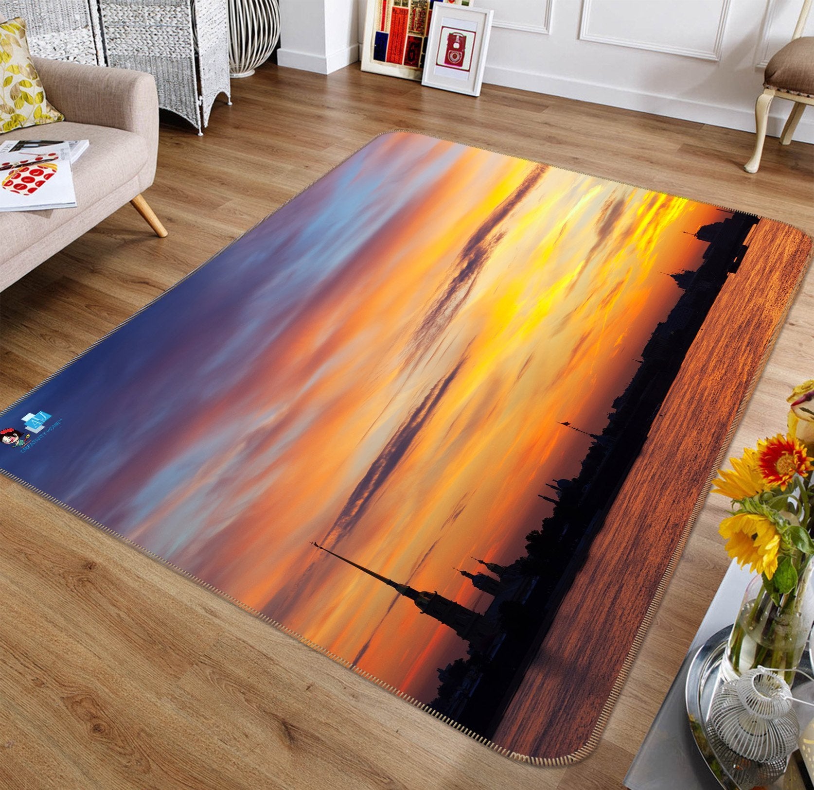 3D Sunset River 169 Non Slip Rug Mat Mat AJ Creativity Home 