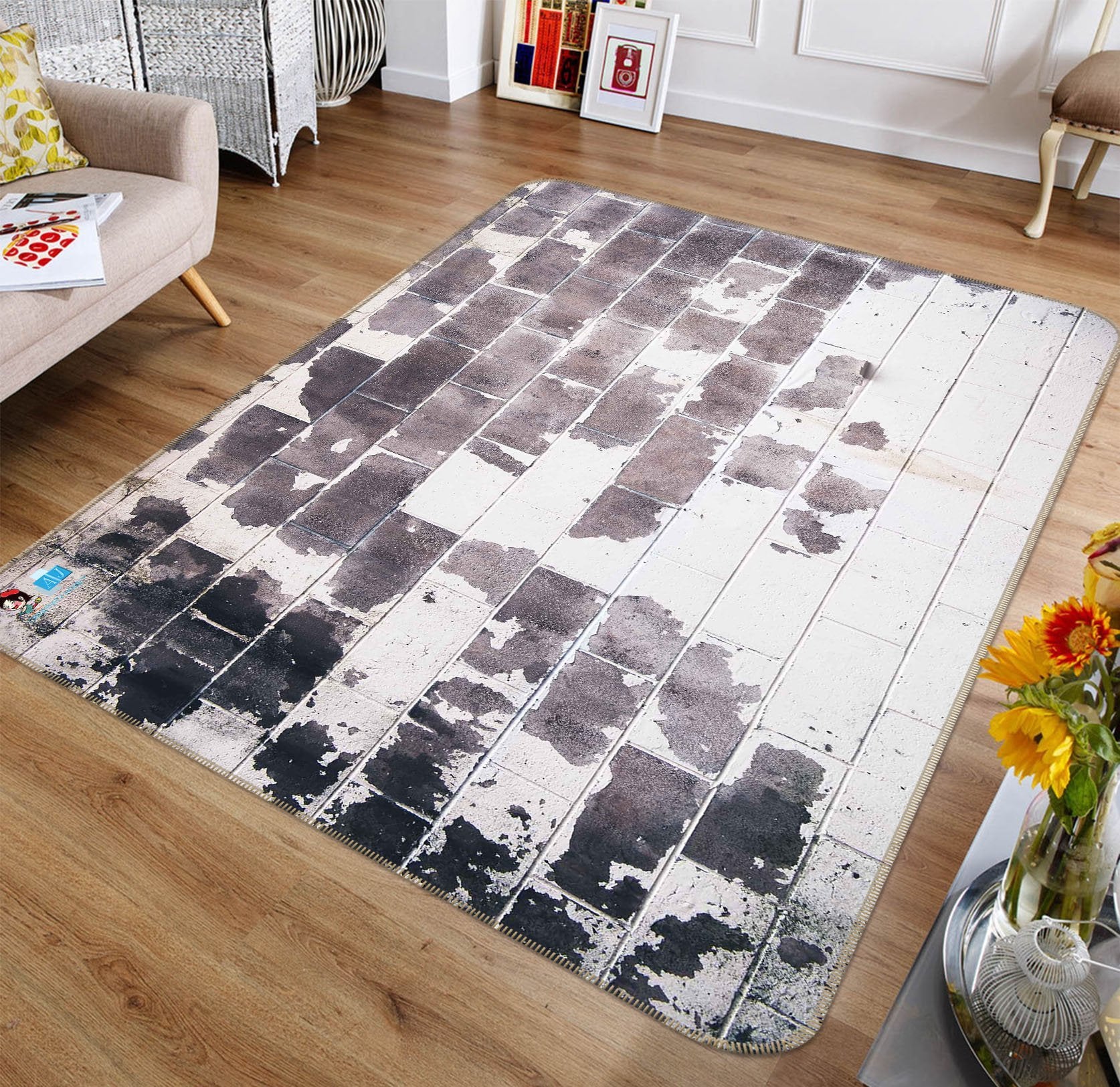 3D Brick Wall 034 Non Slip Rug Mat Mat AJ Creativity Home 