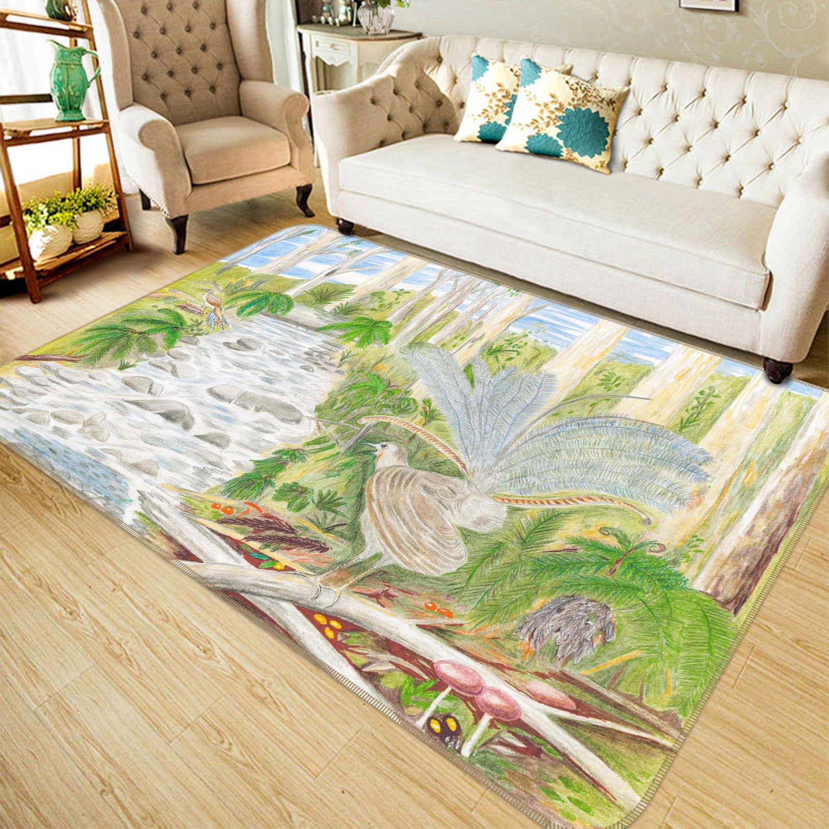 3D Forest Path 1510 Michael Sewell Rug Non Slip Rug Mat