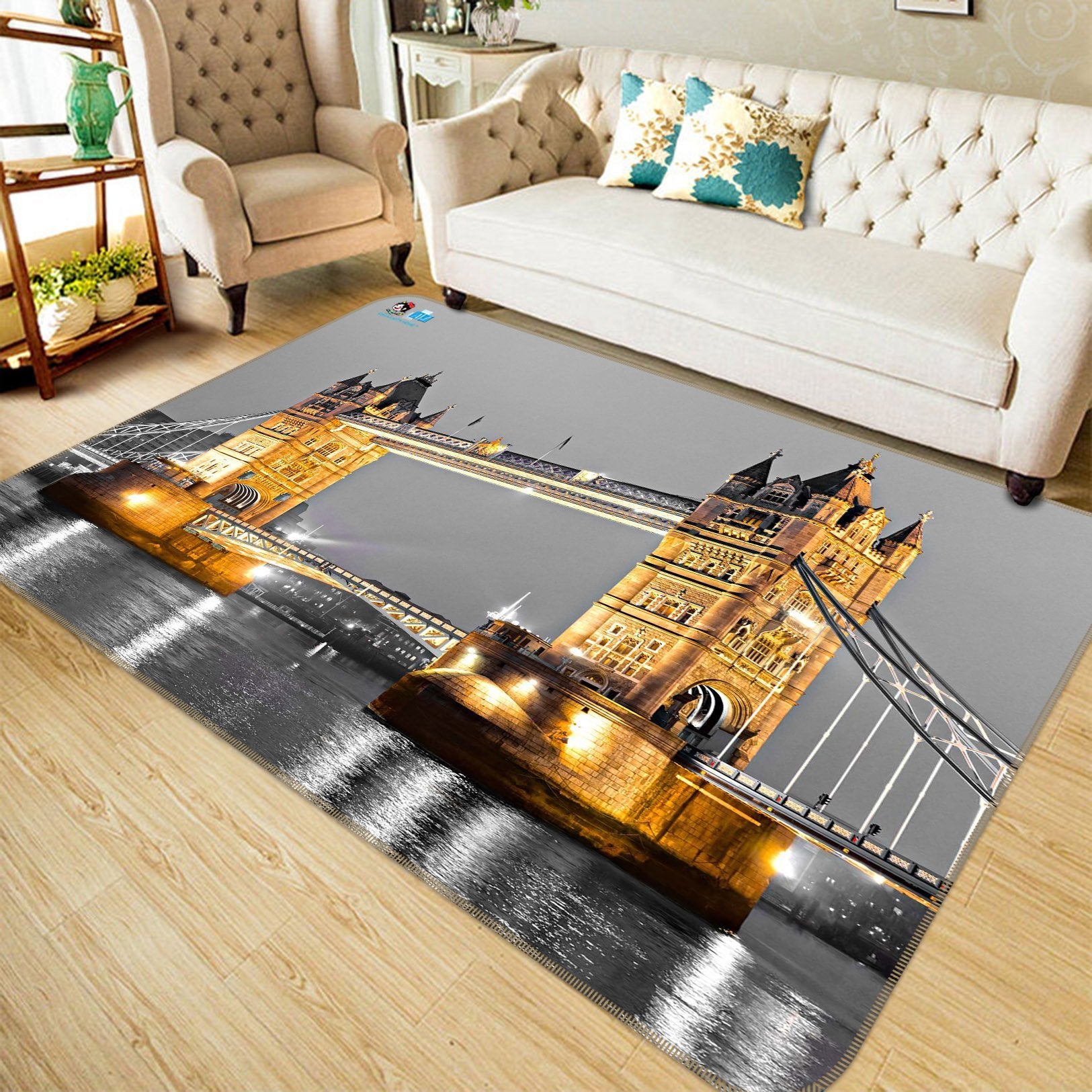 3D New York Bridge 711 Non Slip Rug Mat Mat AJ Creativity Home 
