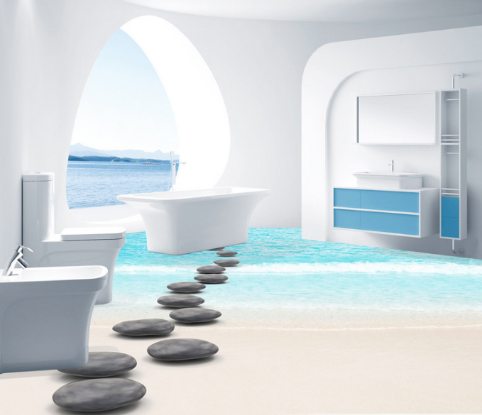 3D Stone Road 237 Floor Mural Wallpaper AJ Wallpaper 2 