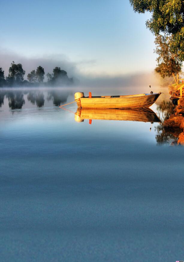 Small Wooden Boat Wallpaper AJ Wallpaper 