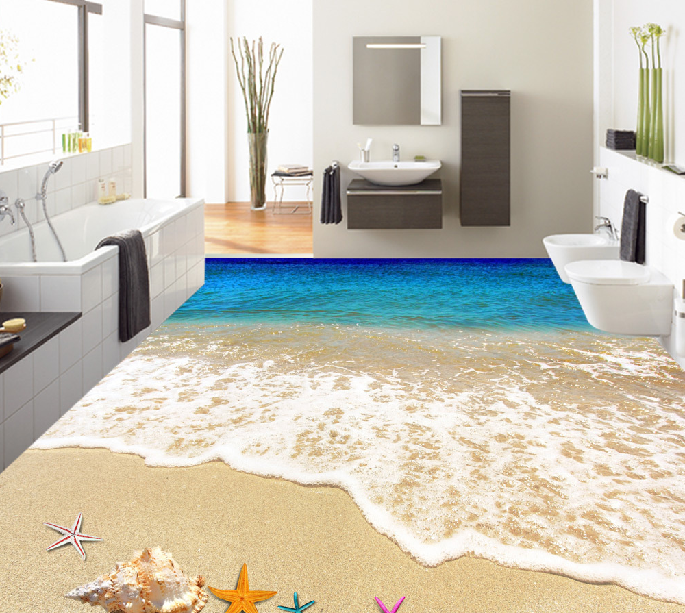 3D Langhua Beach 620 Floor Mural  Wallpaper Murals Rug & Mat Print Epoxy waterproof bath floor