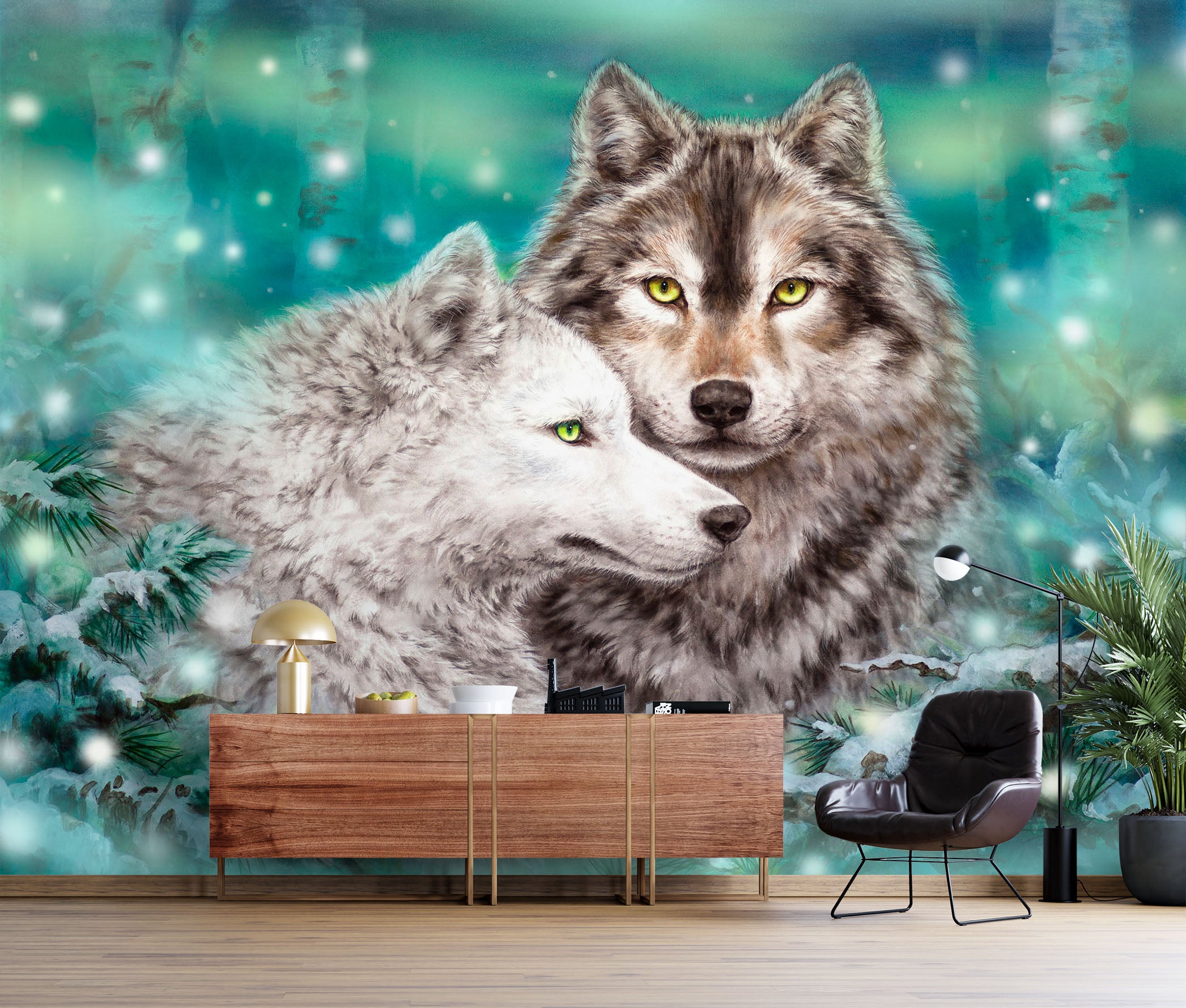 3D Animal Wolf 5457 Kayomi Harai Wall Mural Wall Murals