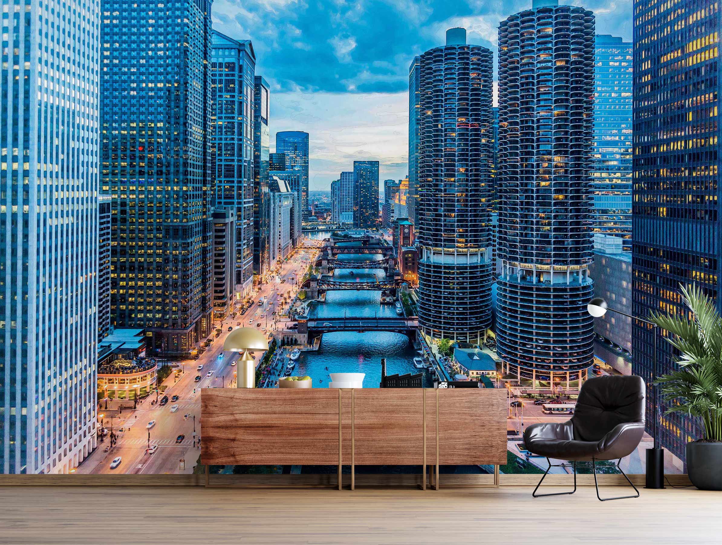 3D High-Rise Building 10865 Alius Herb Wall Mural Wall Murals