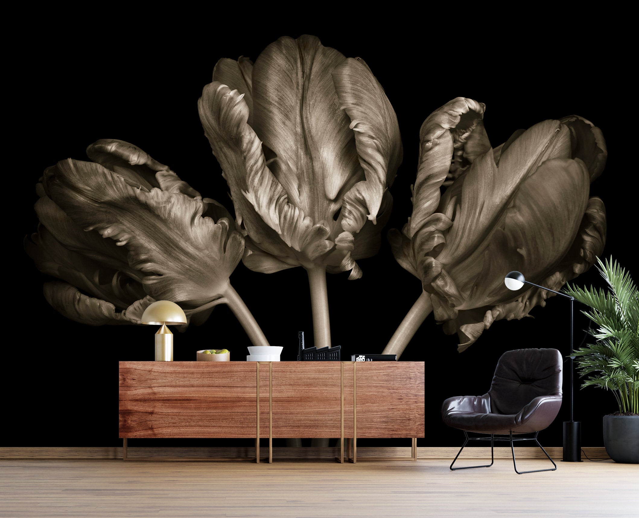 3D Gray Flower 6206 Assaf Frank Wall Mural Wall Murals