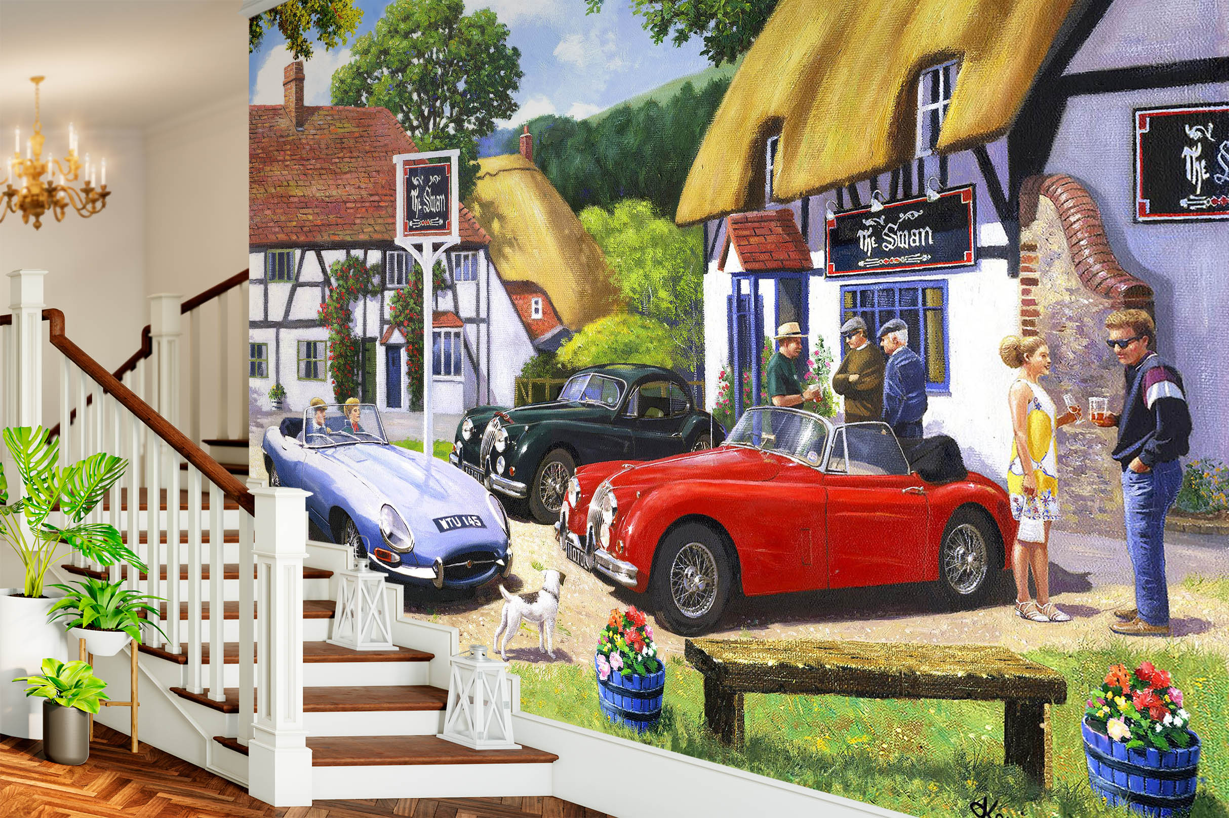 3D House Car 114 Kevin Walsh Wall Mural Wall Murals