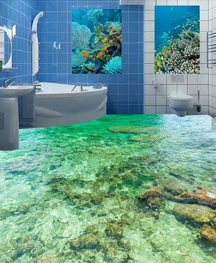 3D Shallow Sea Rock Reef 581 Floor Mural  Wallpaper Murals Rug & Mat Print Epoxy waterproof bath floor