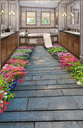 3D Alley 039 Floor Mural Wallpaper AJ Wallpaper 2 