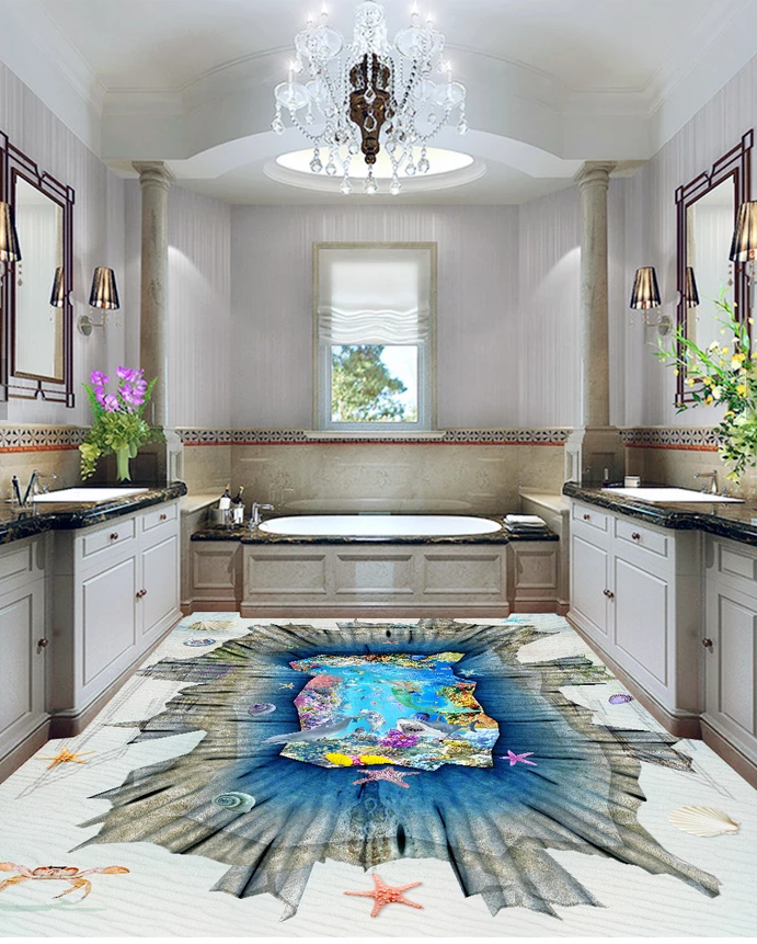 3D Underwater World 583 Floor Mural  Wallpaper Murals Rug & Mat Print Epoxy waterproof bath floor