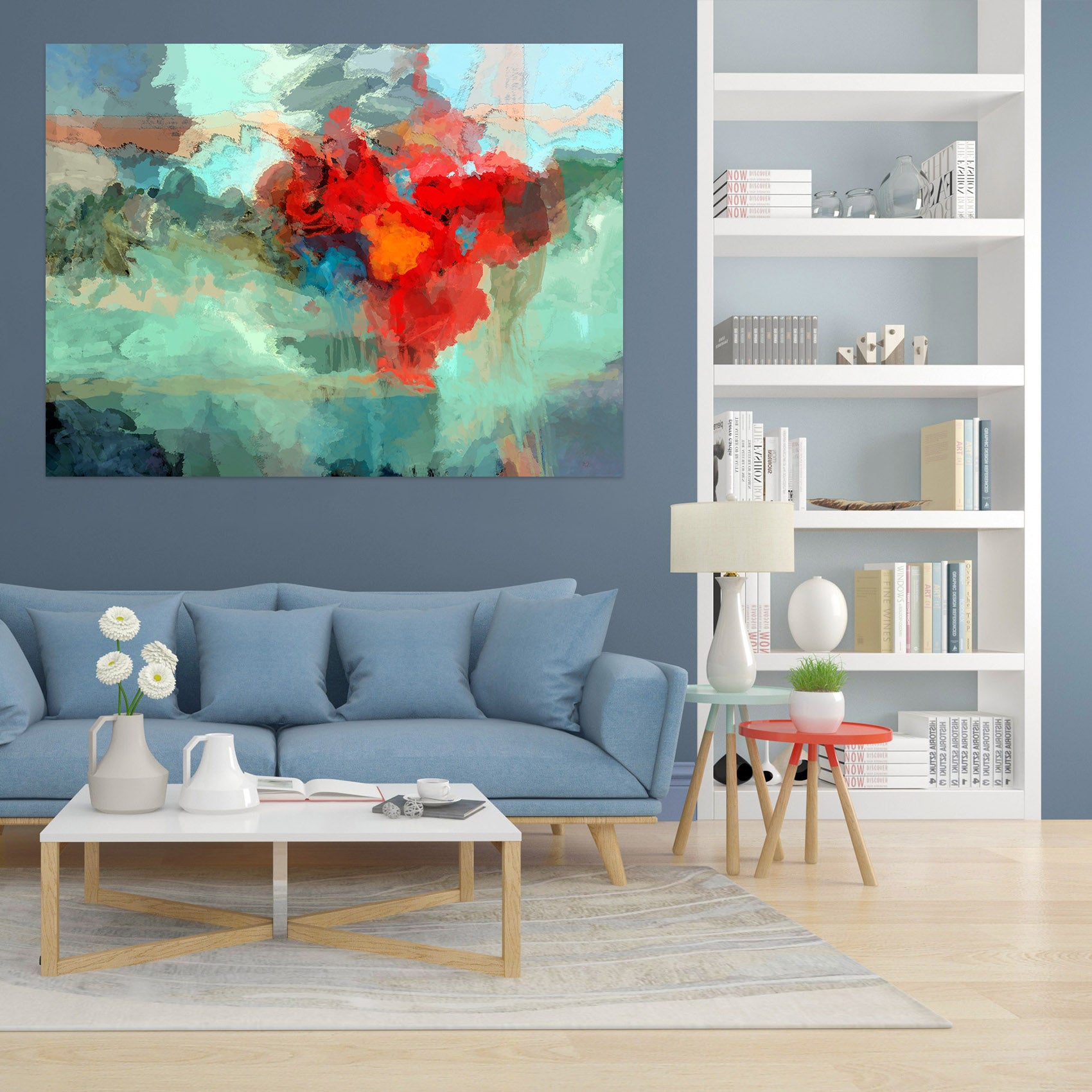 3D Red Flame 042 Michael Tienhaara Wall Sticker