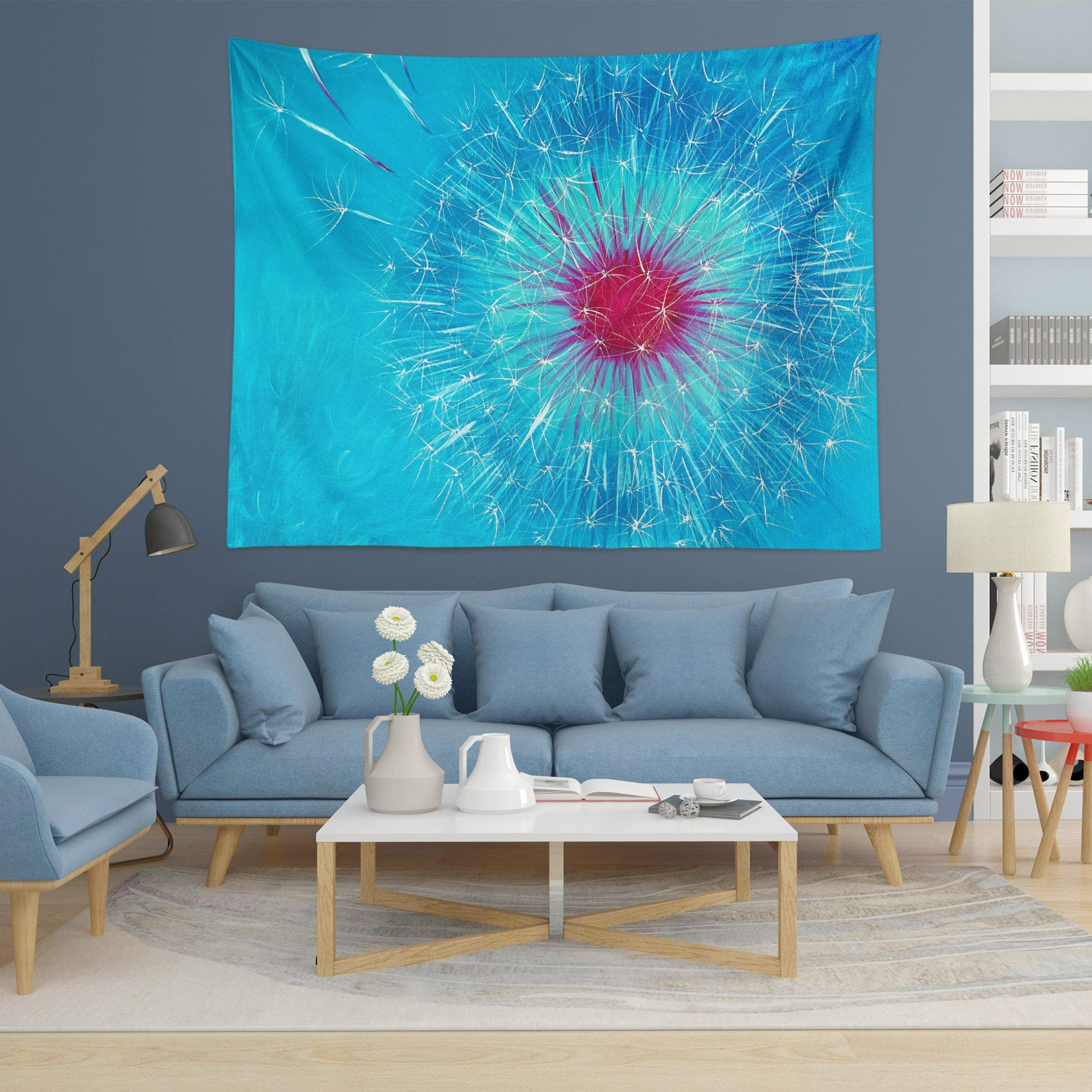 3D Blue Dandelion 3479 Skromova Marina Tapestry Hanging Cloth Hang