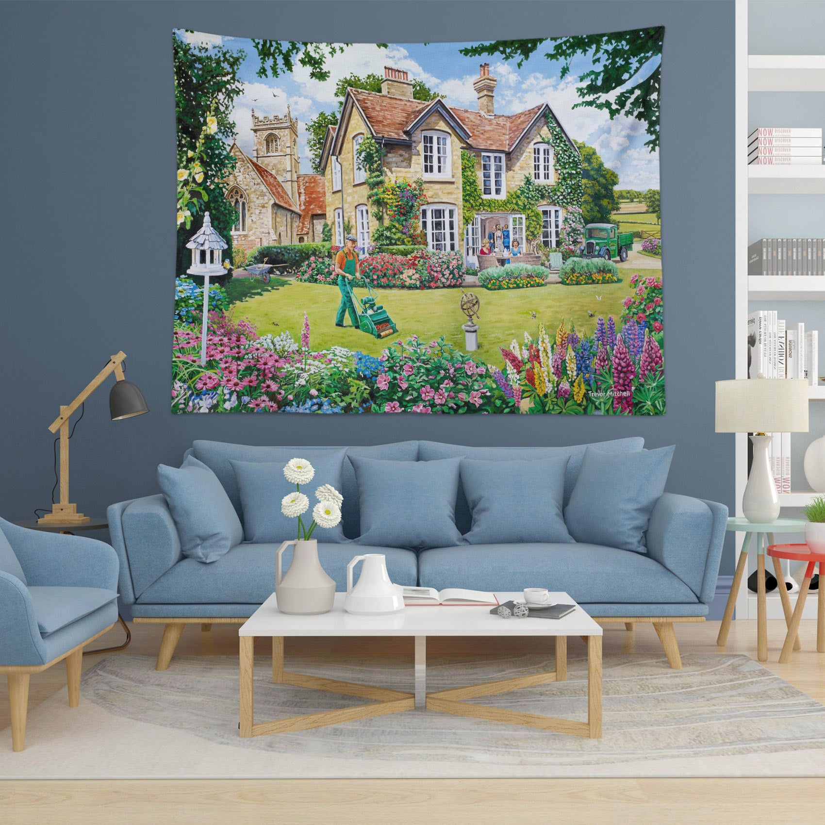 3D Lawn Garden House 112100 Trevor Mitchell Tapestry Hanging Cloth Hang